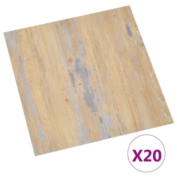 Självhäftande golvplankor 20 st PVC 1,86 m² brun