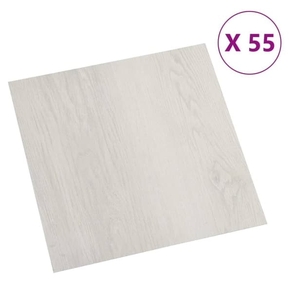 Självhäftande golvplankor 55 st PVC 5,11 m² beige
