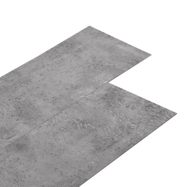 Ej självhäftande PVC-golvplankor 5,26 m² 2 mm cementbrun