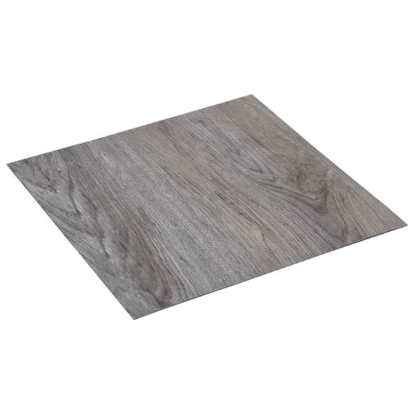 Självhäftande golvplankor 5,11 m² PVC ljusbrun