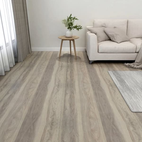 Självhäftande golvplankor 55 st PVC 5,11 m² taupe