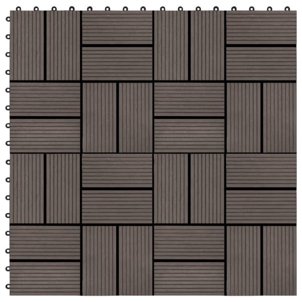 Trall 22 st 30x30 cm 2 kvm WPC mörkbrun