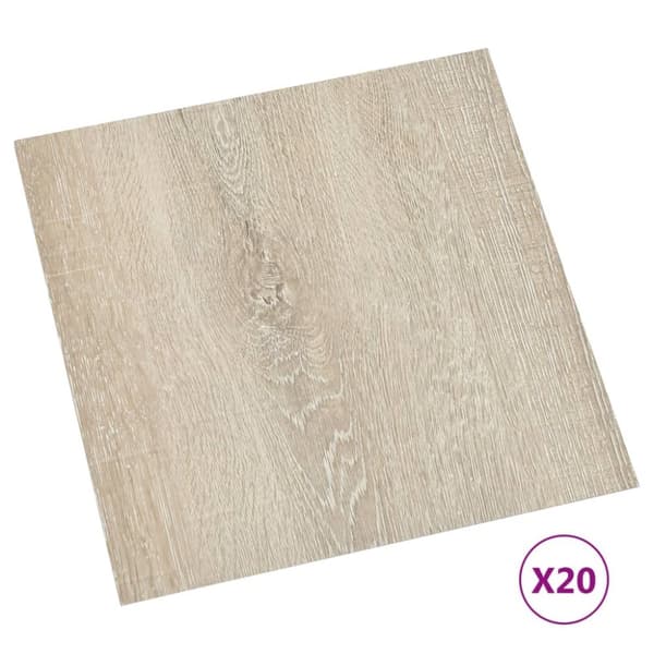 Självhäftande golvplankor 20 st PVC 1,86 m² beige
