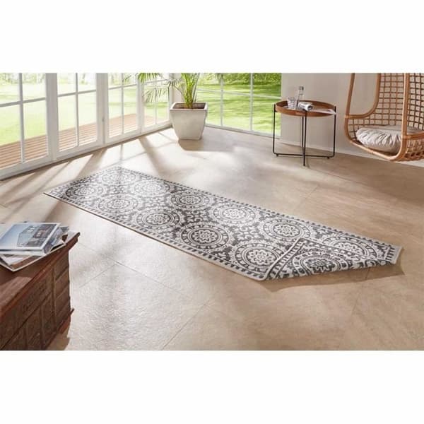 Northrugs Vändbar Hall Runner 80 x 350 cm Twin Supreme Trädgårdsgrå