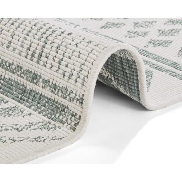 Oriental & Classic Twin Supreme vändbar matta, grön - kräm, 80x350