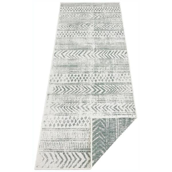 Oriental &amp; Classic Twin Supreme vändbar matta, grön - kräm, 80x350