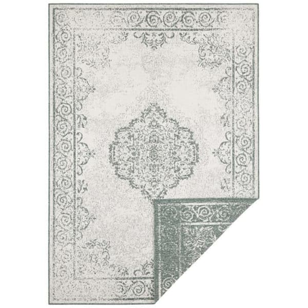 Oriental &amp; Classic Twin Supreme Vändbar matta - Grön / Kräm - 160x230 - Orientalisk stil - Syntetmaterial