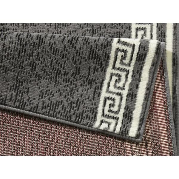 Modern geometrisk grå matta - Märke C449 - 470208 - 80x350 cm