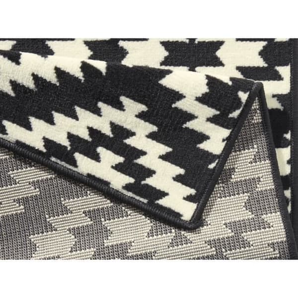 Modern Geometric Basic Matta - Svart - 80x450 - Syntet - Modern - Rektangulär