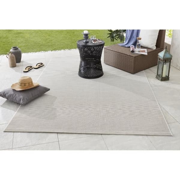 Modern och geometrisk prärimatta - Beige - 160x230 - Syntet - rektangulär