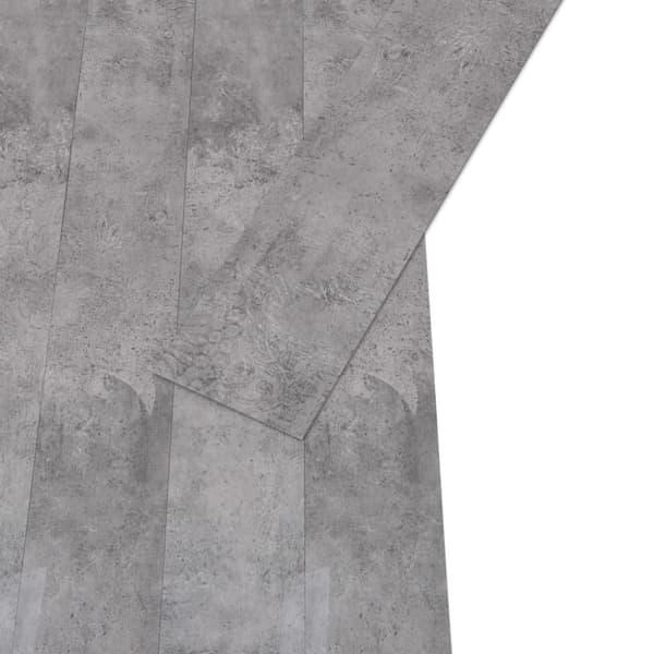 PVC-lattialankut 4,46 m² 3 mm itseliimautuva sementinruskea