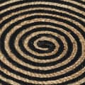 Miniatyrbillede 4 af 5: håndlavet jutetæppe med spiraldesign 150 cm sort