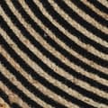 Miniatyrbillede 5 af 5: håndlavet jutetæppe med spiraldesign 150 cm sort