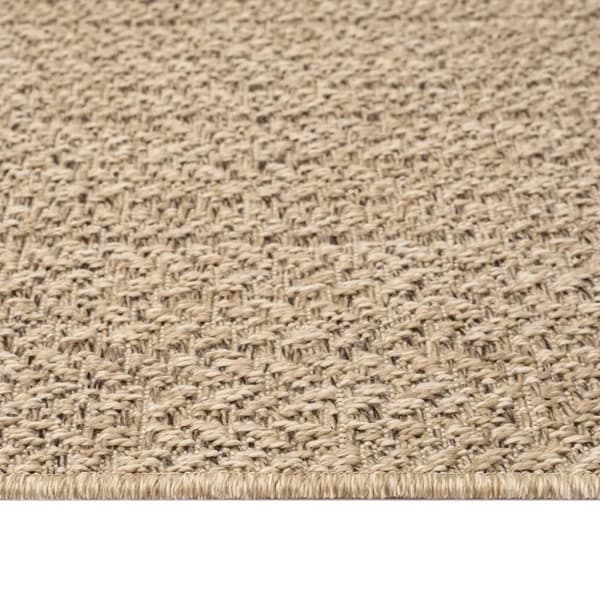 gulvtæppe ZIZUR 120x120 cm jute-look indendørs og udendørs