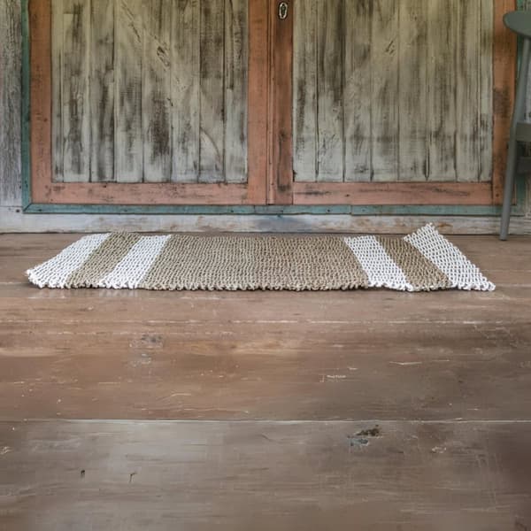 Rootz Seagrass matta 120x60 cm SEWU | Randig matta av sjögräs