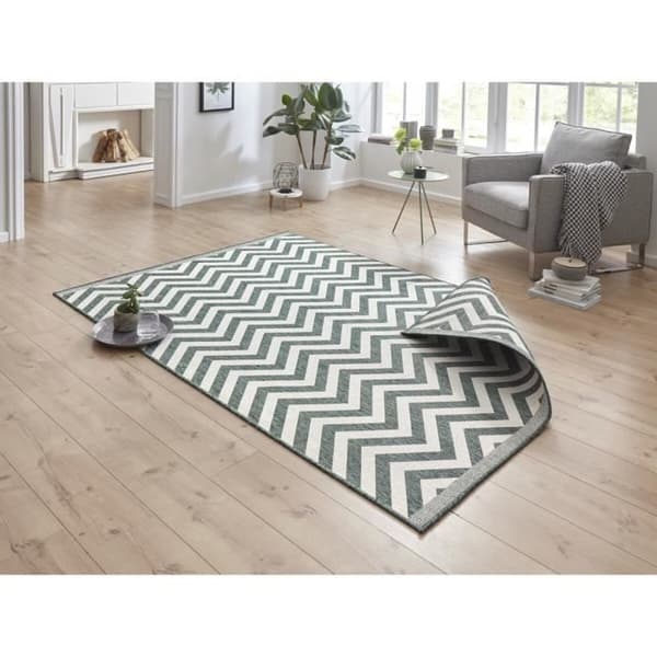 Twin Supreme modern och geometrisk matta, grön, 80x350