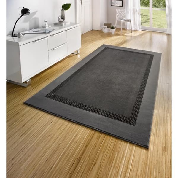 Modern matta - Unicolor Basic - Grå - Rektangulär - Syntet - 80 cm
