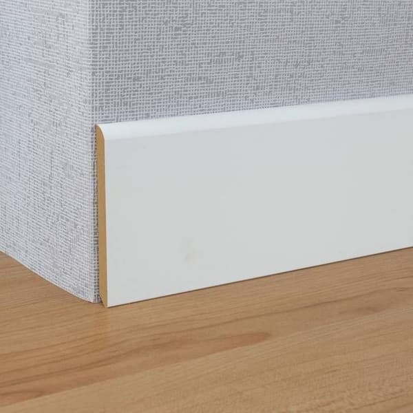 PROVISTON Sockel 10 x 100 x 2000 mm MDF Förbehandlad Rundad sockel, paket med 5