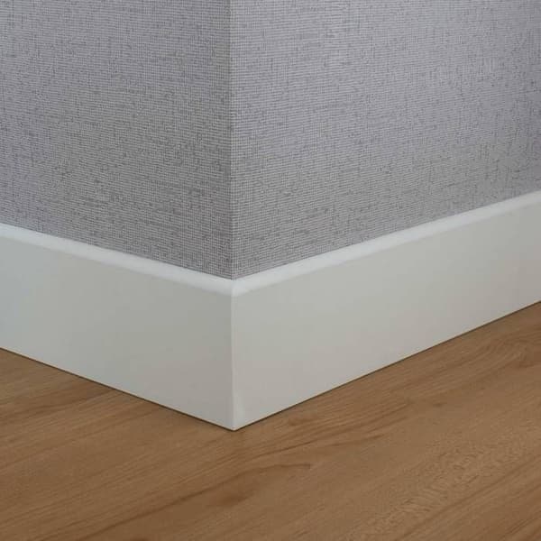 PROVISTON Sockel 10 x 100 x 2000 mm MDF Förbehandlad Rundad sockel, paket med 5
