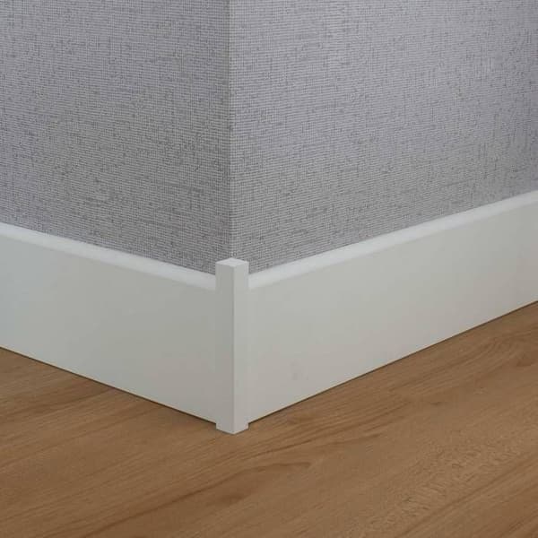 PROVISTON Sockel 10 x 100 x 2000 mm MDF Förbehandlad Rundad sockel, paket med 5