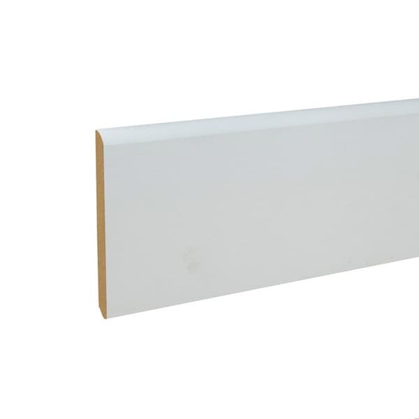 PROVISTON Sockel 10 x 100 x 2000 mm MDF Förbehandlad Rundad sockel, paket med 5