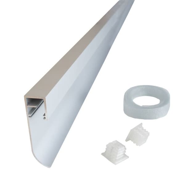 PROVISTON Ljus Plint metall 15.8 x 60 x 2500 mm LED Plint aluminium oöppnad silver Indirekt belysning