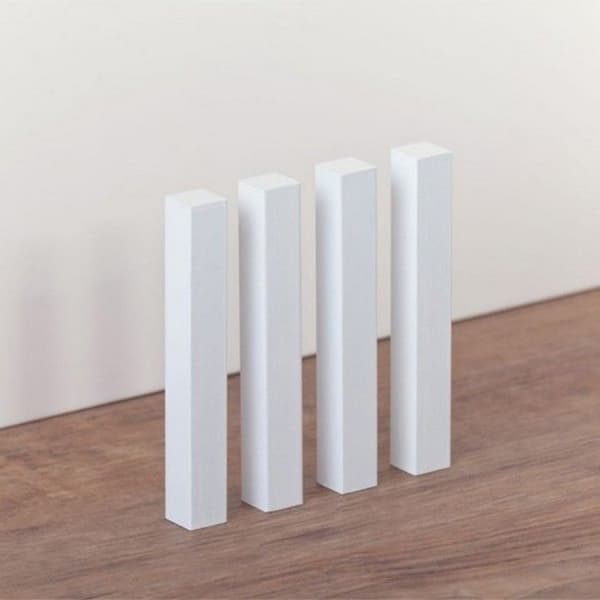 Universella kopplingar Block Vit 15 x 15 x 118 mm Set med 4 universella inre och yttre hörn i trä PROVISTON