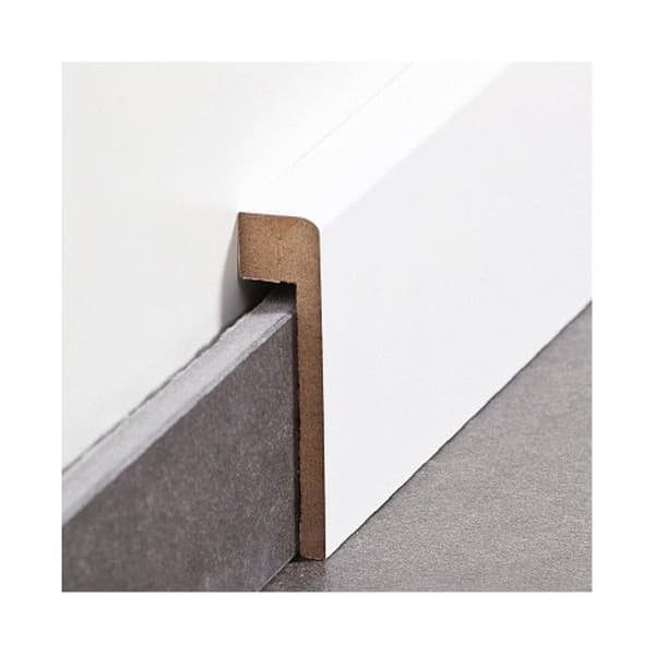 Surplint Karrelage upp till 65 mm MDF 19 x 80 x 2500 mm Vit av PROVISTON