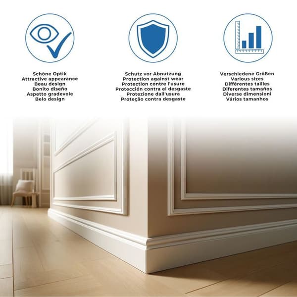 PROVISTON rund MDF vit sockel 18.5 x 38.5mm