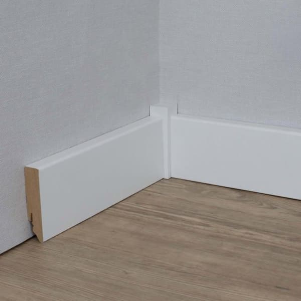 PROVISTON 16 x 70mm MDF melaminat vit sockel fyrkantig sockel