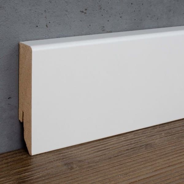 PROVISTON 16 x 70mm MDF melaminat vit sockel fyrkantig sockel