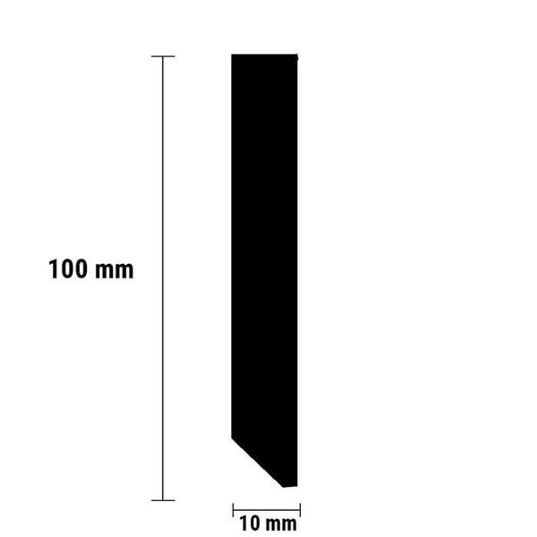 PROVISTON Sockel 10 x 100 x 2440 mm MDF Förbehandlad Fyrkantig sockel paket med 10