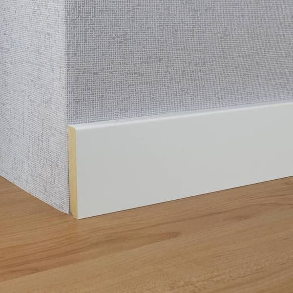PROVISTON Sockel 14 x 80 x 2400 mm MDF belagd Fyrkantig sockel med rundad kant, paket om 5