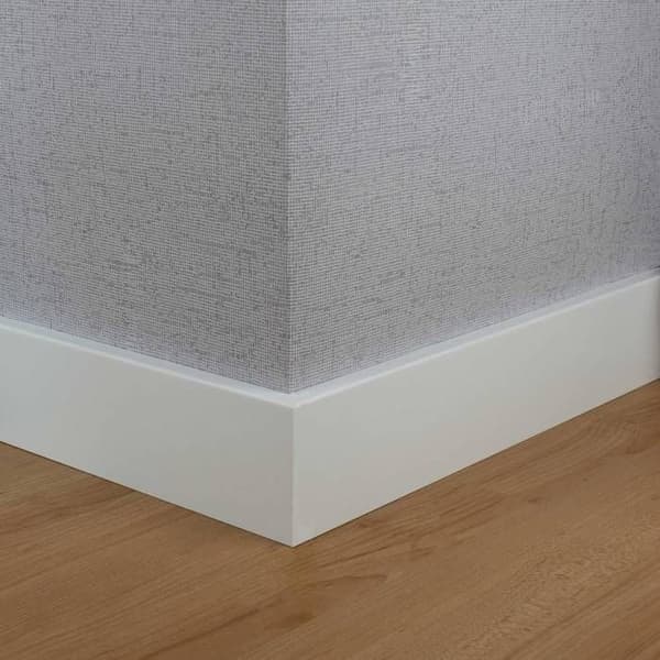 PROVISTON Sockel 14 x 80 x 2400 mm MDF belagd Fyrkantig sockel med rundad kant, paket om 5