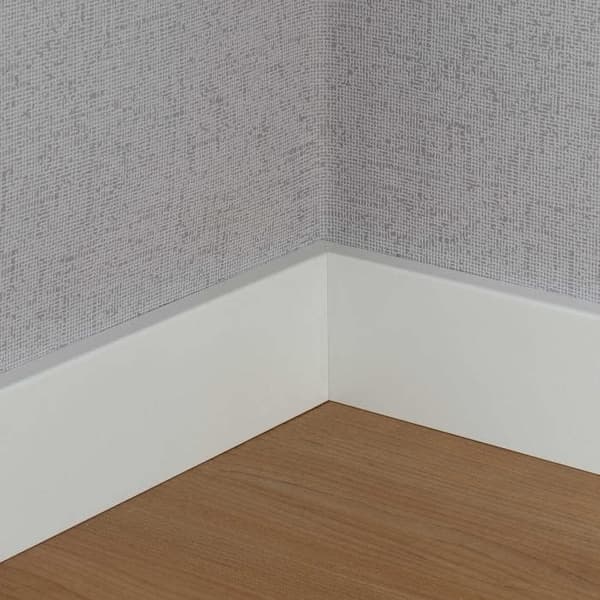PROVISTON Sockel 14 x 80 x 2400 mm MDF belagd Fyrkantig sockel med rundad kant, paket om 5
