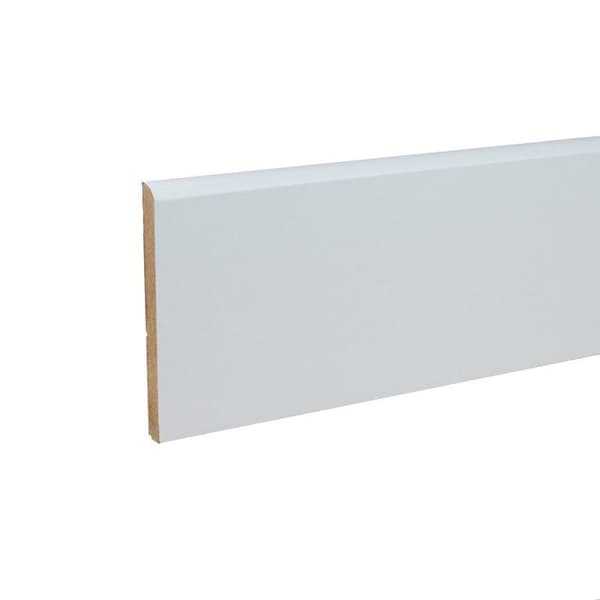 PROVISTON Sockelplint 10 x 100 x 2400 mm MDF belagd Rundad sockelplint, paket med 10