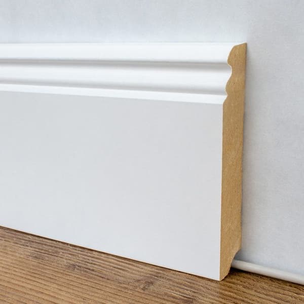 PROVISTON Formgjuten sockel 19 x 115 x 2500 mm Vitbelagd MDF-kärna Klassisk sockel 62,5 meter | 25 stycken