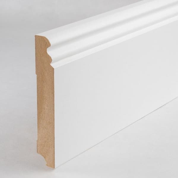 PROVISTON Formgjuten sockel 19 x 115 x 2500 mm Vitbelagd MDF-kärna Klassisk sockel 62,5 meter | 25 stycken