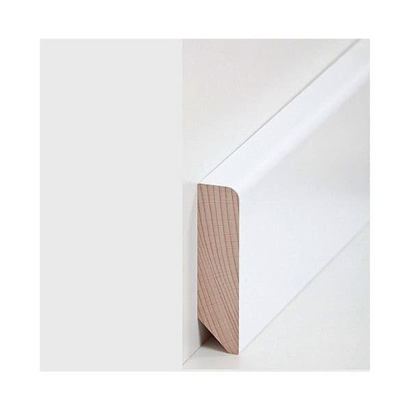 Plinth i massivt trä 20 x 80 x ca. 2400 mm Vit plinth av PROVISTON