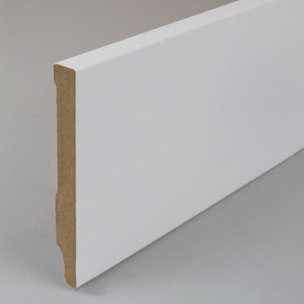 PROVISTON MDF-sockel 10 x 80 x 2500 mm Vit att limma, skruva &amp; spikbelagd MDF-kärna 25 meter | 10 stycken