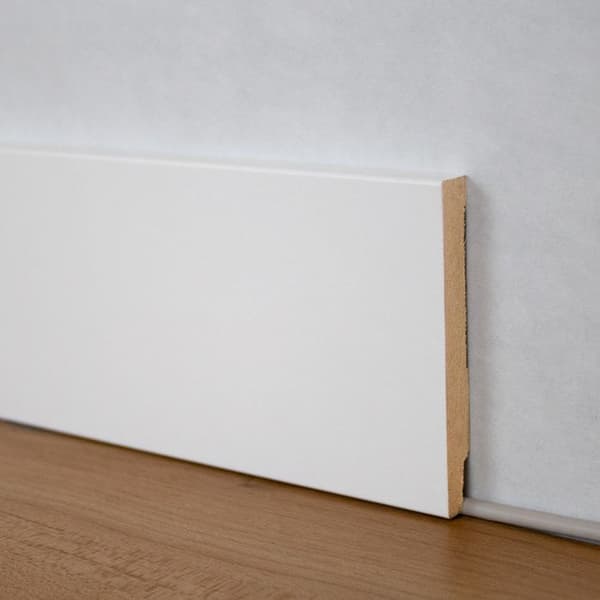 PROVISTON MDF-sockel 10 x 80 x 2500 mm Vit att limma, skruva & spikbelagd MDF-kärna 25 meter | 10 stycken