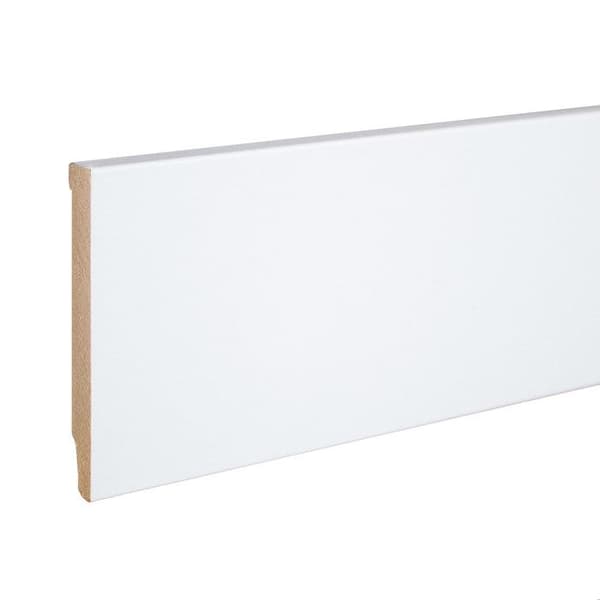 PROVISTON MDF-sockel 10 x 80 x 2500 mm Vit att limma, skruva & spikbelagd MDF-kärna 25 meter | 10 stycken