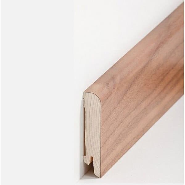 PROVISTON Fanerad träsockel 15 x 70 x 2500 mm valnöt 12,5 meter | 5 stycken