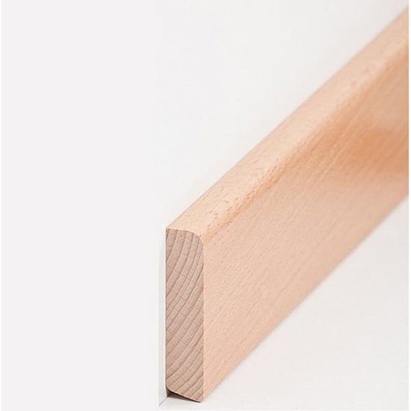 PROVISTON Massiv träsockel 13 x 58 x 2400 mm Bok att limma, skruva &amp; spik 12 meter | 5 stycken