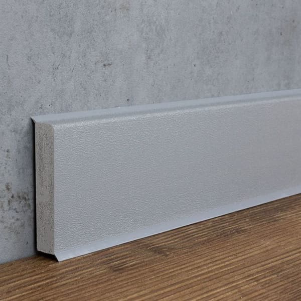 PROVISTON PVC-sockel Hård skum med tonad mjuk läpp 12 x 60 x 2500 mm ljusgrå 12,5 meter | 5 st