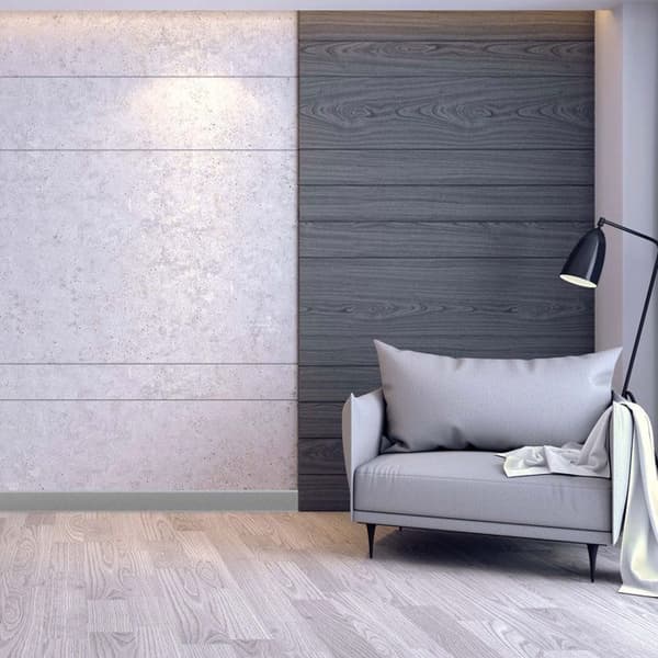 PROVISTON PVC-sockel Hård skum med tonad mjuk läpp 12 x 60 x 2500 mm ljusgrå 12,5 meter | 5 st