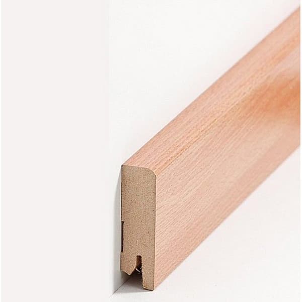 PROVISTON MDF-sockel 16 x 58 x 2500 mm bok för att limma, klippa, skruva &amp; spikbelagd MDF-kärna 62,5 meter | 25 stycken