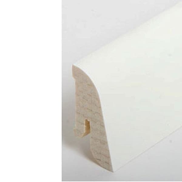 PROVISTON Fanerad träsockel 19 x 38 x 2500 mm Vit 25 meter | 10 stycken