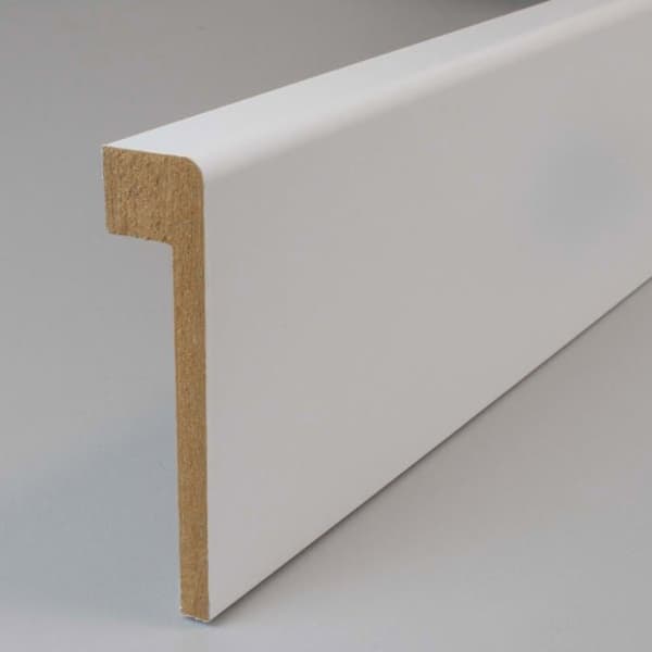 PROVISTON Sockel för kakel Upp till 65 mm hög 19 x 80 x 2500 mm Vitbelagd MDF-kärna 12,5 meter | 5 stycken