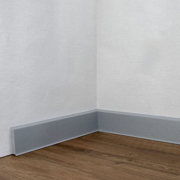 PROVISTON PVC-sockel Hård skum med tonad mjuk läpp 12 x 60 x 2500 mm ljusgrå 62,5 meter | 25 st